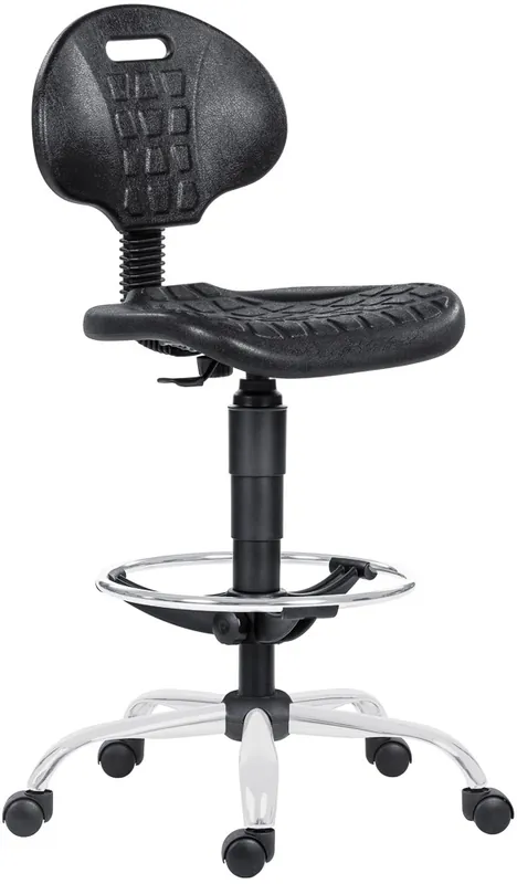 Oblíbený Dílenská židle 1290 3150 PU NOR, chrom, extend, kolečka