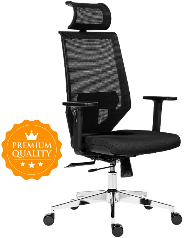 Akční Nabídka Ergonomická kancelářská židle EDGE černá – pro dlouhé sezení 8–12 h