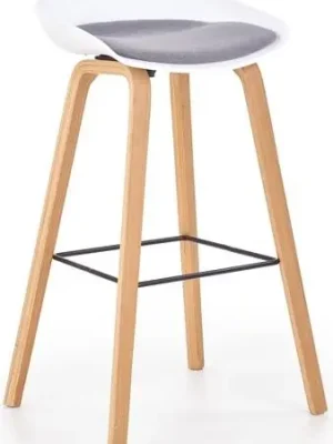 Akce Barová židle H86 bílá/ šedá
