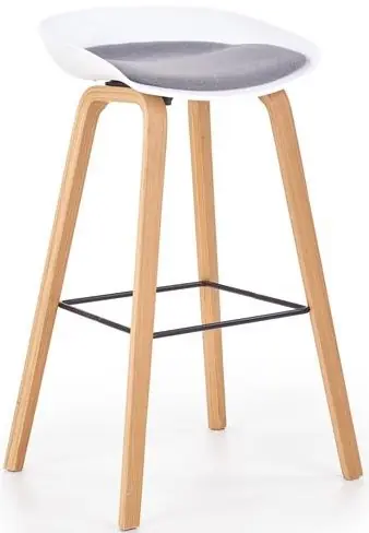 Akce Barová židle H86 bílá/ šedá