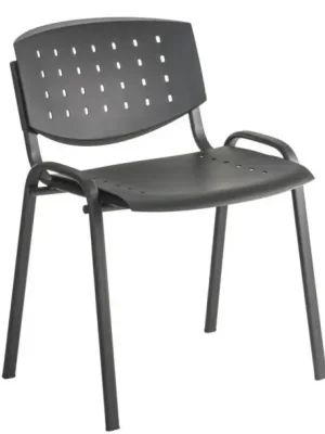 Značkový konferenční plastová židle LAYER, BLACK 27