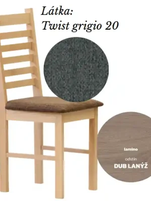 Autentický Jídelní židle NORA (vystavený vzorkový kus v Ostravě)