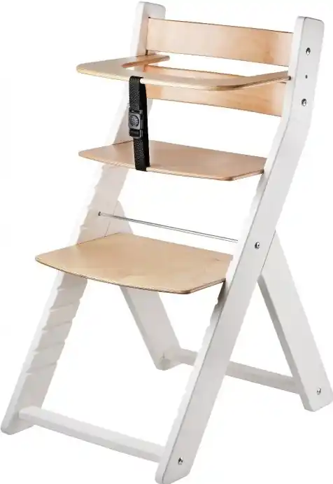 Rostoucí dřevěná ergonomická židle LUCA bílá/ lak Cenová Bomba