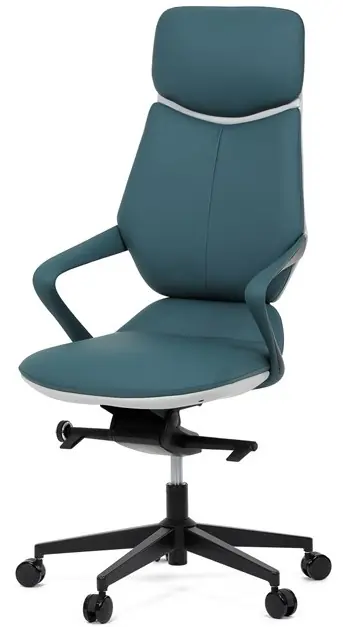 Kancelářské křeslo T8426 GRN, modrá eko kůže Levný