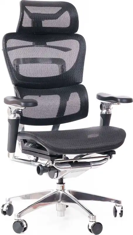 Časově Omezené Ergonomická kancelářská židle SESION černá – pro dlouhé sezení 8–12 h