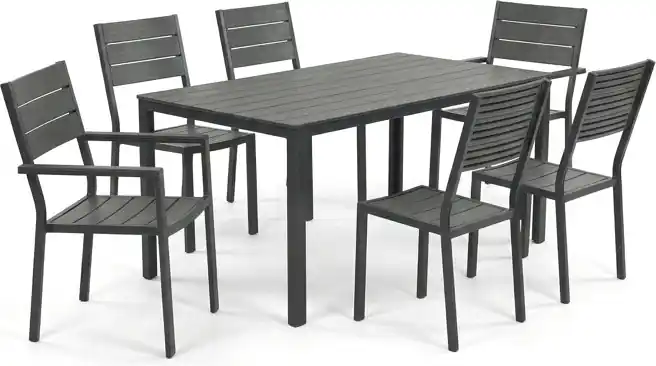 Zahradní sestava 156x78x74cm, polywood, šedá, AZS-B1656 GREY Odeslání Ihned