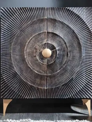 Luxusní vysoká komoda z masivu Golden Sunset Mango 100cm Dokud Zásoby Vydrží