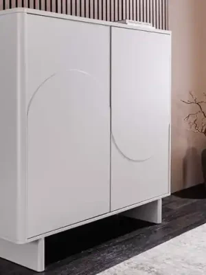 Nejlepší Cena Vysoká komoda Luna 120cm bílá – keramika mramor