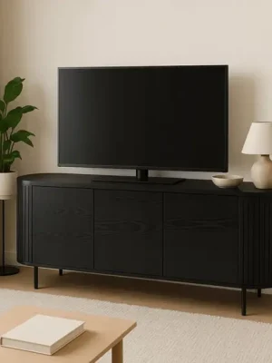 Must-Have Designová komoda Lulea v elegantní černé 160cm