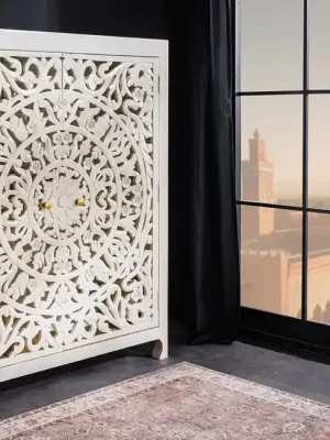 Designová skříňka s orientálními vzory Meknes Mango 110cm Ověřený