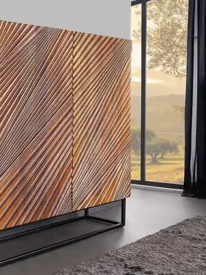 Nakupujte Hned Luxusní skříňka z mangového masivu Wire hnědá 100cm