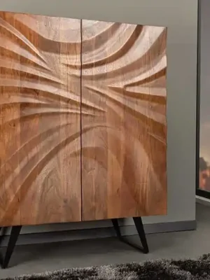 Designová vysoká skříňka Cyclone z masivu Akácie 100cm Cenově Výhodný