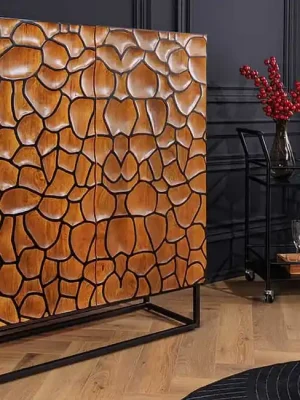 Designová vysoká komoda z masivu Vulcano Mango 100cm Nakupujte Hned