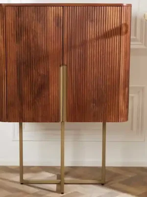 Oblíbený Designová vysoká komoda z masivu Gatsby Mango 80cm