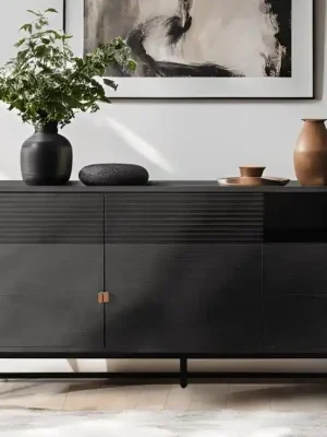 Přímo Od Výrobce Designová komoda Tarent černá 160cm