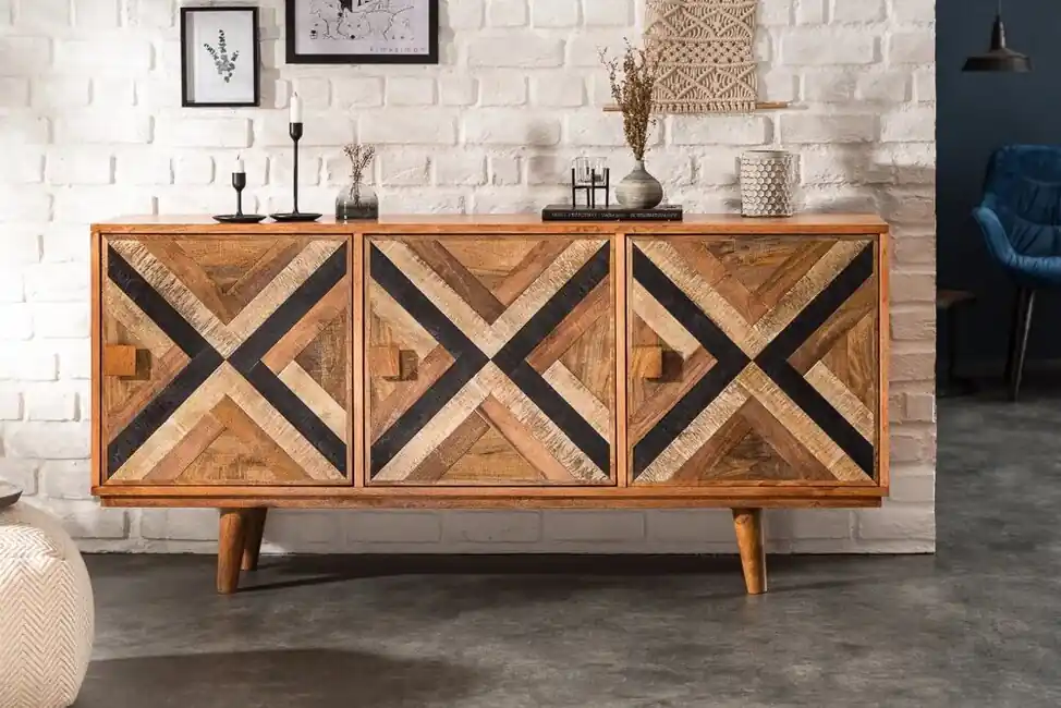 Super Cena Moderní komoda z dýhy Long Island Mango 160cm