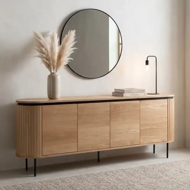 Časově Omezené Designová komoda Lulea v dubovém vzhledu 200cm