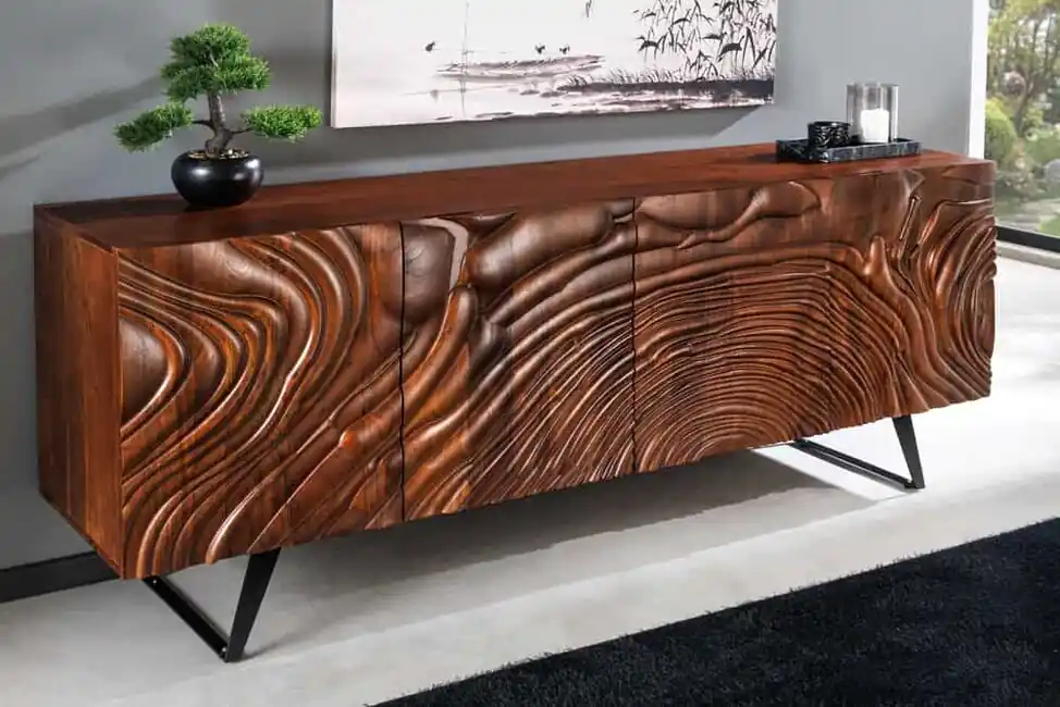 Luxusní 3D komoda Cove z akáciového masivu 175cm Nakupujte Hned