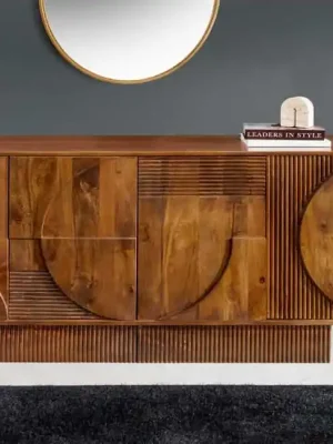 Designová komoda Art Deco z masivu Exkluzivní 3D struktura Víkendová Akce