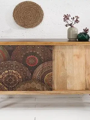 Moderní komoda z masivu Mandala Mango 160cm Nejlepší Cena