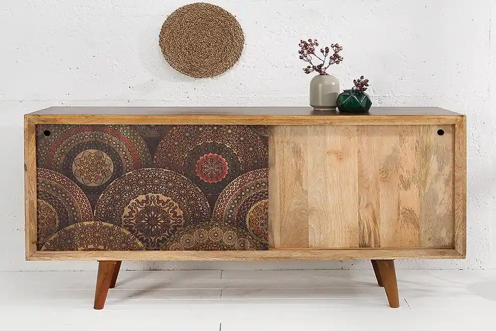 Moderní komoda z masivu Mandala Mango 160cm Nejlepší Cena
