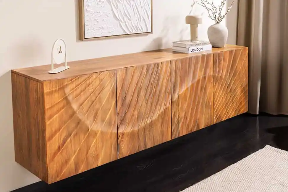 Nová Kolekce Designová závěsná komoda z masivu Scorpion Mango 177cm