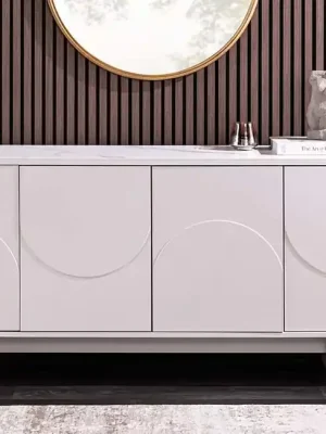 Komoda Luna 180cm bílá – keramika mramor Dokud Zásoby Vydrží