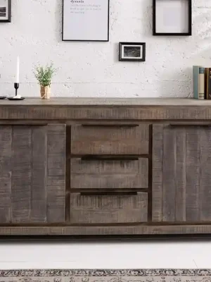 Objednat Nyní Designová komoda z masivu Iron Craft šedé Mango 175cm