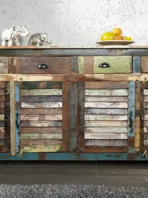 Nová Kolekce Designová komoda Jakarta z recyklovaného masivního dřeva 160cm