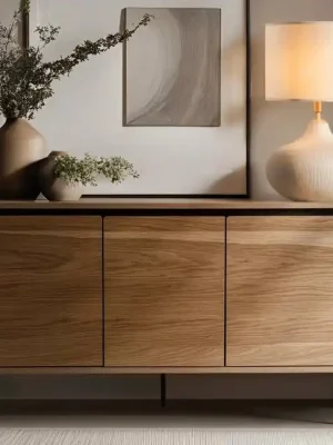 Designová komoda Lulea v dubovém vzhledu 160cm Vrácení Zdarma