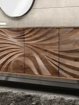 Nízká Cena Designová komoda z masivu Cyclone Akácie 175cm