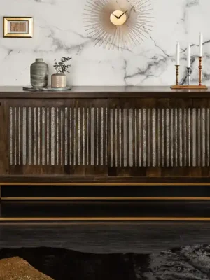 Levný Luxusní komoda z masivu Onyx Mango Achát 160cm