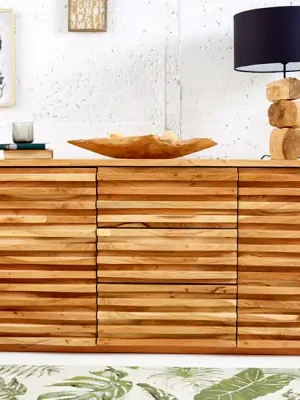 Designová komoda z masivu Relief Akácie 160cm Jen Po Omezenou Doba