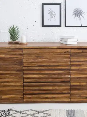 Designová komoda z masivu Relief Sheesham 160cm Ověřený