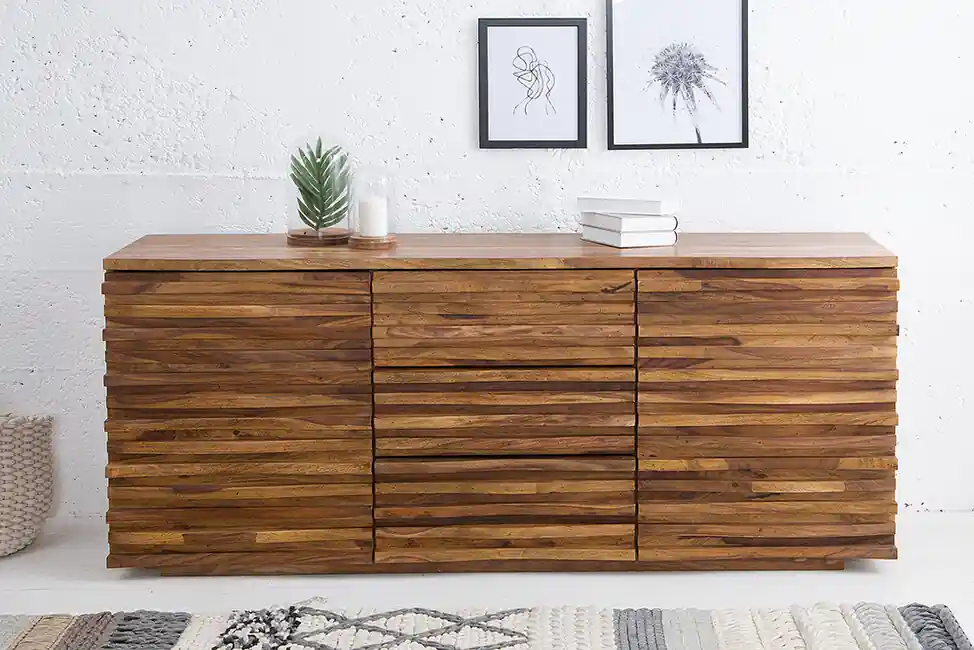 Designová komoda z masivu Relief Sheesham 160cm Ověřený