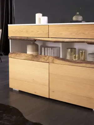 Kup Teď Luxusní komoda z masivu Wild Oak Dub Bíla 120cm