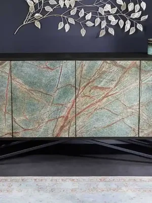 Přímo Od Výrobce Designová komoda z akáciového masivu a přírodního kamene Mountain Soul 175cm