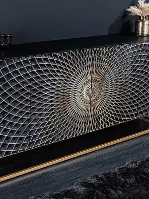 Zlevněný Designová komoda z masivu Illusion Mango 177cm