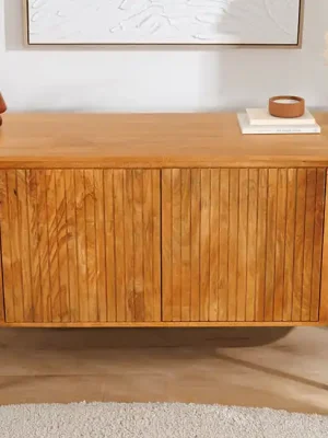 Masivní komoda Astoria s lamelovým designem 160 cm Výprodej