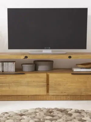 Designový stolek pod TV z masivu Finca Borovice 150cm Horká Nabídka