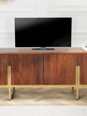 Speciální Cena Designový stolek pod TV z masivu Gatsby Mango 160cm