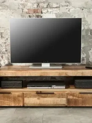 Moderní stolek pod TV z masivu Iron Craft Mango 170cm Omezená Nabídka