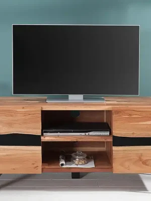 Luxusní stolek pod TV z masivu Amazonas Akácie 160cm Dokud Zásoby Vydrží