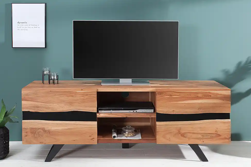 Luxusní stolek pod TV z masivu Amazonas Akácie 160cm Dokud Zásoby Vydrží