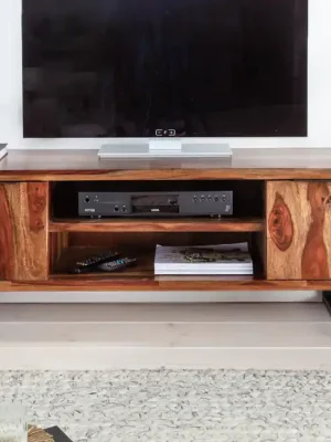 Moderní stolek pod TV z masivu Elements II Sheesham 160cm Speciální Cena