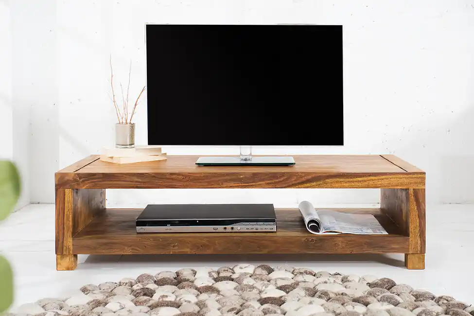 Moderní stolek pod TV z masivu Madeira II Sheesham 110cm Ověřený