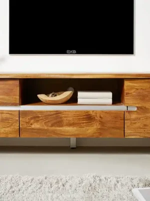 Luxusní stolek pod TV z masivu Mammut Akácie honey 160cm Akční Nabídka
