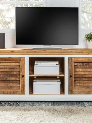 Designový stolek pod TV z masivu Long Island Mango 160cm Koupit Online