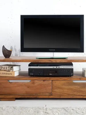 Moderní stolek pod TV z masivu Goa Sheesham 130cm Finální Výprodej