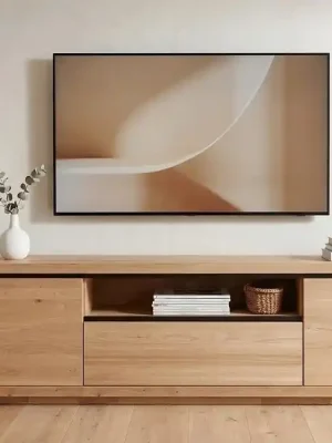 Masivní TV stolek Dubra z divokého dubu 215 cm Tovární Cena